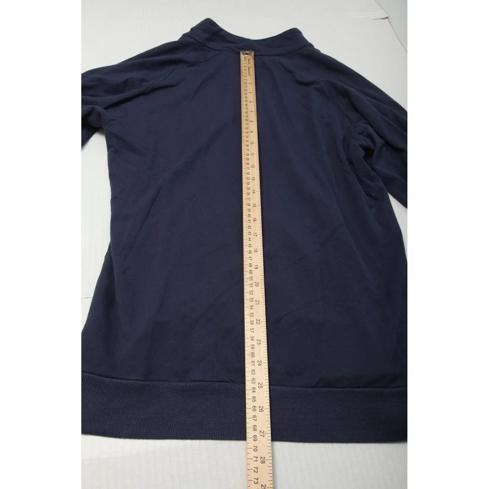 TravisMathew Pullover Mens M Blue Quarter Zip Golf Shirt Lightweight Striped